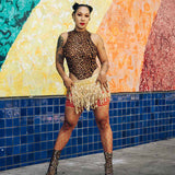 Kixies Claudia Large Diamond Red Fishnet Thigh High