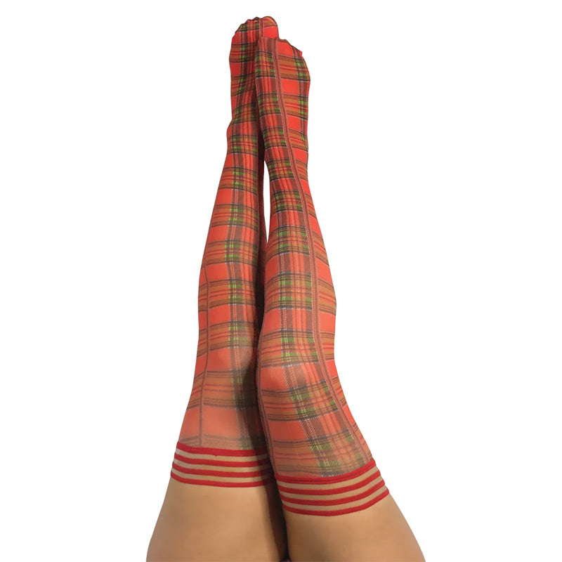 Kixies Grace Red Plaid Tights