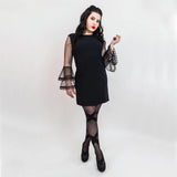 Kixies Jackie Black Ballet Thigh Highs
