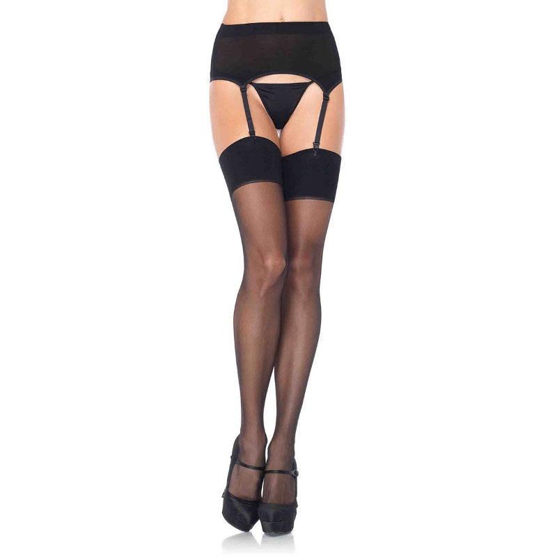 Leg Avenue - Spandex Sheer Garter Belt And Stocking Set