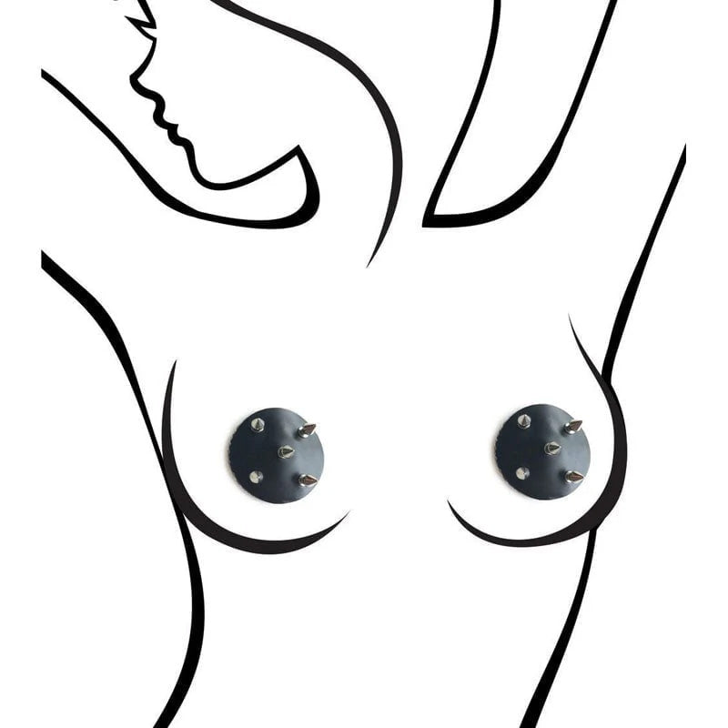 Little Genie Sexy AF Black Studded Nipple Pasties