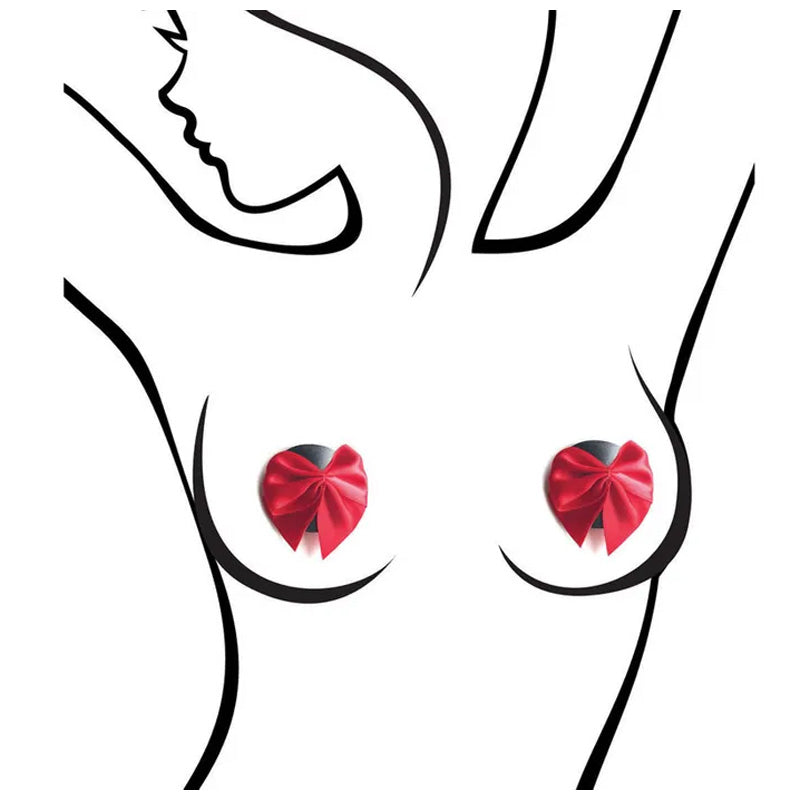 Little Genie Sexy AF Red Bows Nipple Pasties