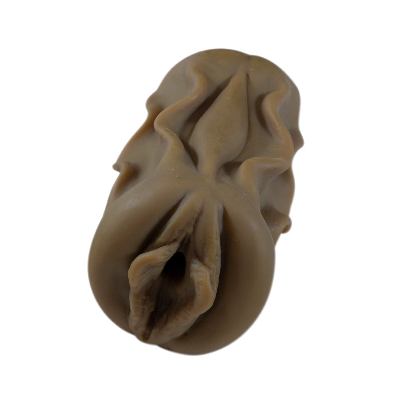 Masturbator 16 Dark Pussy Ripple Grip Stroker - Packed In Sealed Foil Bags