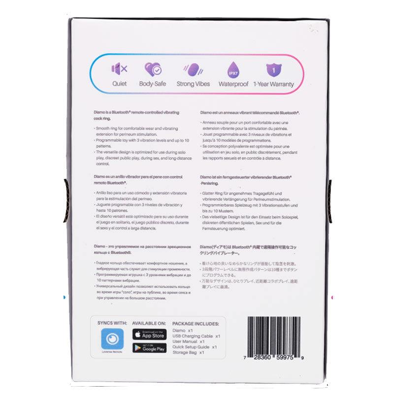 Diamo - Bluetooth Vibrating Cock Ring