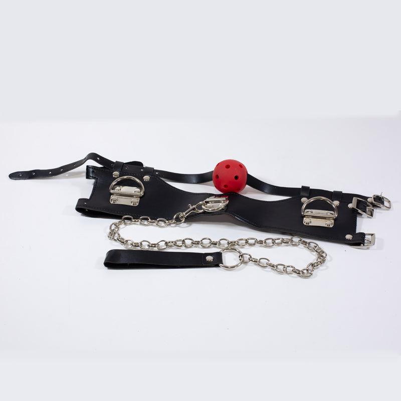 Muzzle Gag With Leash - Packed In Sealed Foil Bags