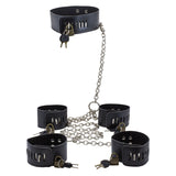 Chain Me Neck, Cuffs & Ankle Restraint - Packed In Sealed Foil Bags