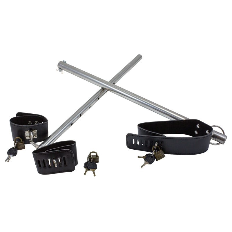 Attention! Neck & Wrist Restraint With Enforcer Bar - Packed In Sealed Foil Bags
