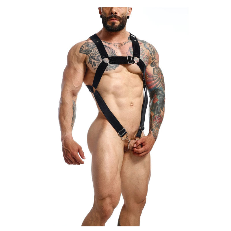 DNGEON Cross Cockring Harness by MOB