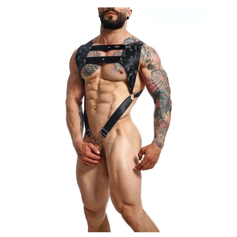 DNGEON Croptop Cockring Harness by MOB