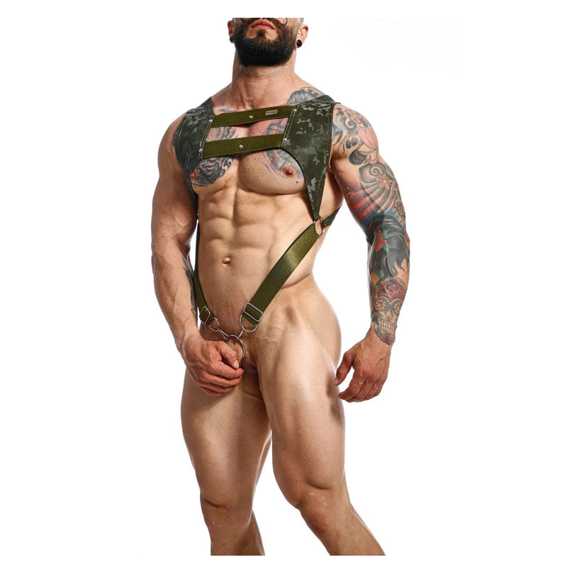 DNGEON Croptop Cockring Harness by MOB