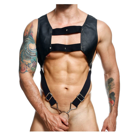 DNGEON Croptop Cockring Harness by MOB