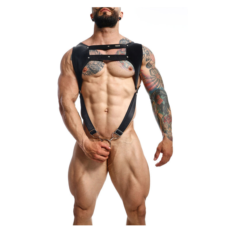 DNGEON Croptop Cockring Harness by MOB