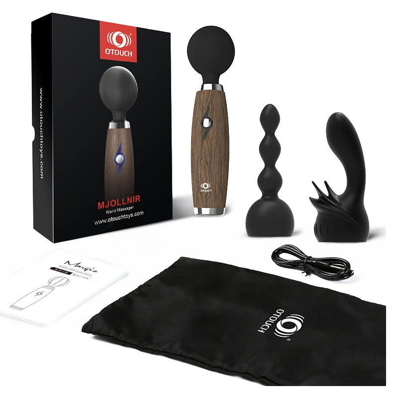 MJOLLNIR Rechargeable Wand Massager With Attachments