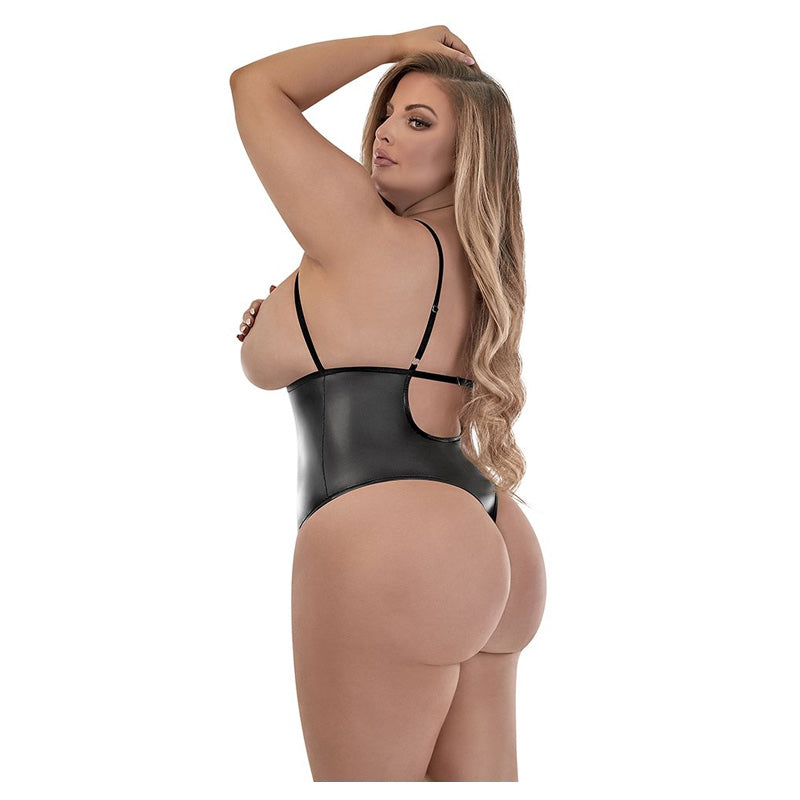 Matte Onyx Cupless And Crotchless Teddy