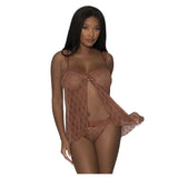 Caramel Kiss Fly Away Baby Doll And Thong Set