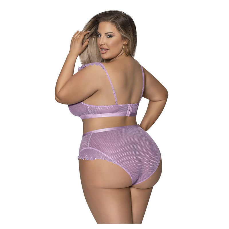 Girl Next Door Flutter Sleeve Keyhole Bralette And Panty Set