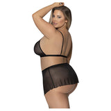 Girl Next Door Strappy Bralette with Flirty Thong Skirt