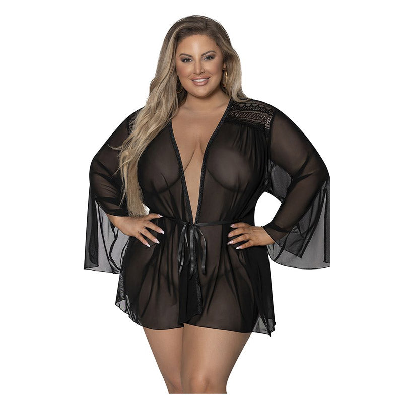 Modern Romance Flowing Short Robe