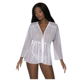 Modern Romance Flowing Short Robe