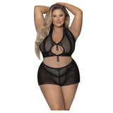 Modern Romance Tie Front Halter And Tap Pant