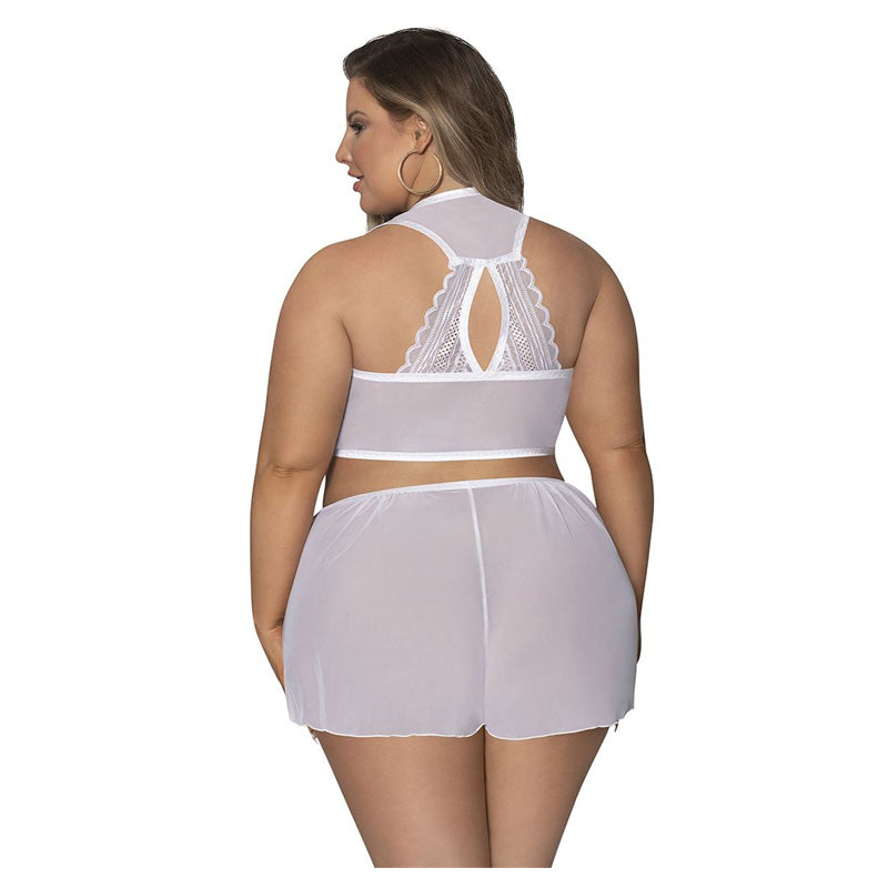 Modern Romance Tie Front Halter And Tap Pant