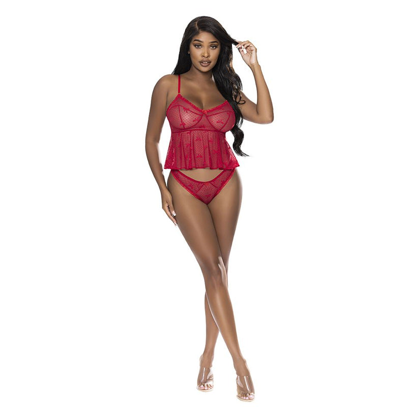 With Love Flutter Cami And Cheeky Panty Set