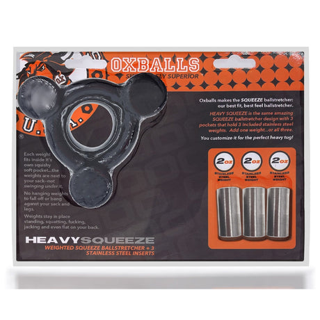 Oxballs Heavy Squeeze Ballstretcher And 3 Stainless Steel Weights