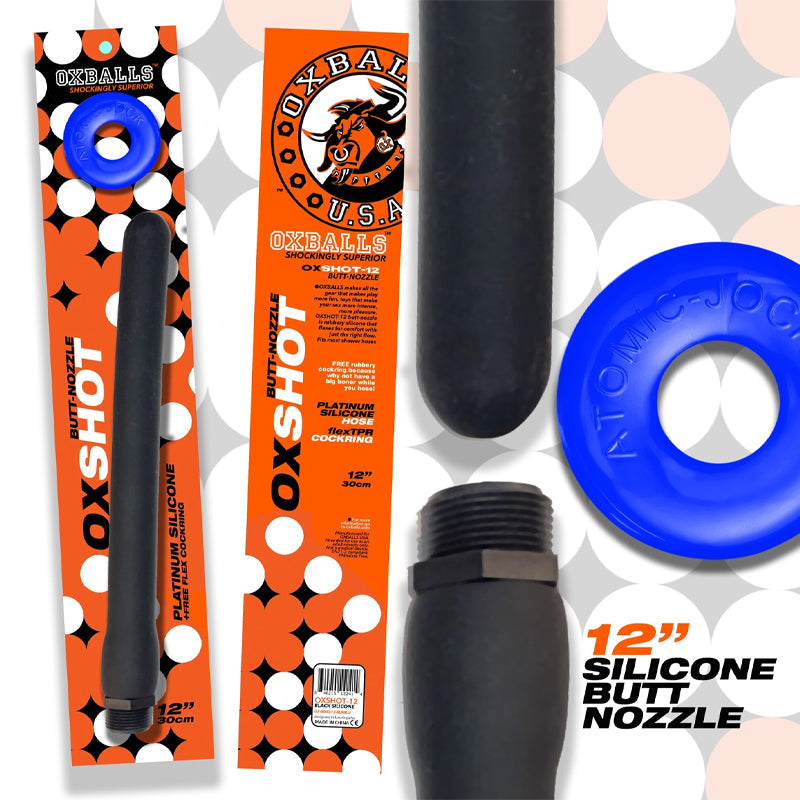 Oxballs Oxshot Butt-Nozzle Shower Hose And Flex Cockring