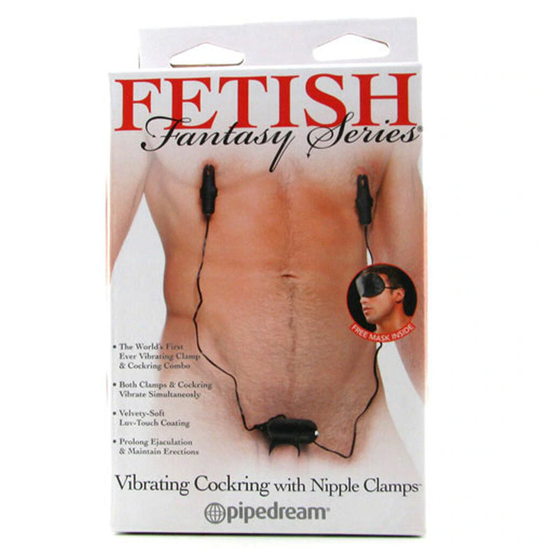 Ff Vibrating Cockring With Nipple Clamps