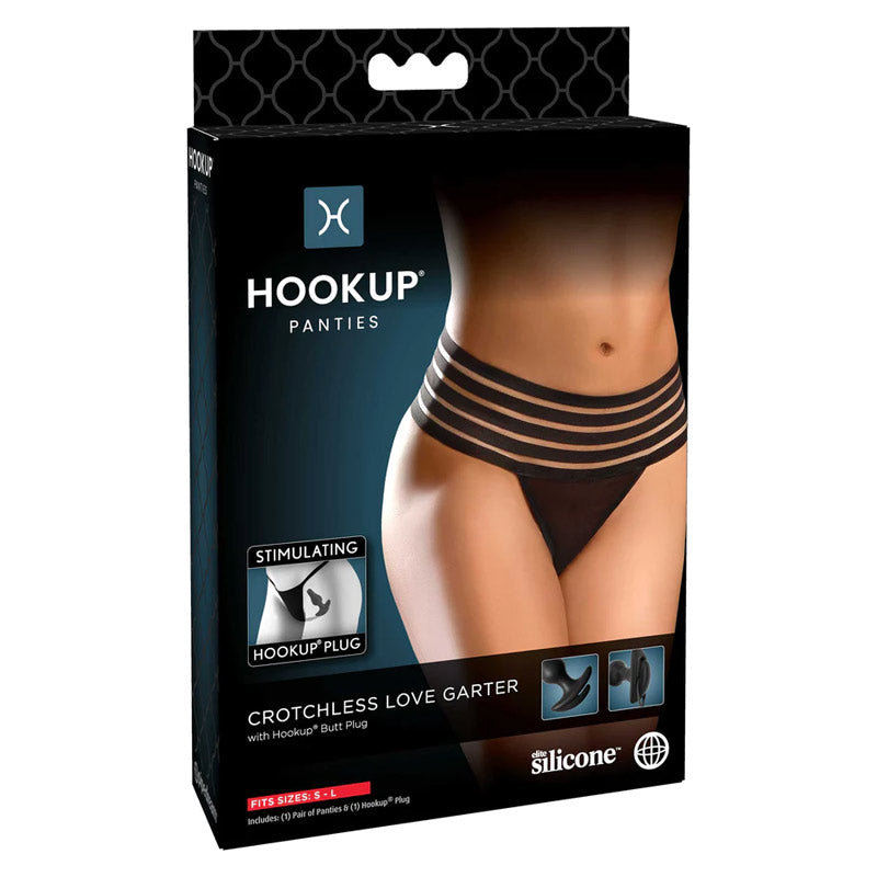 Hookup Panties Crotchless Love Garter