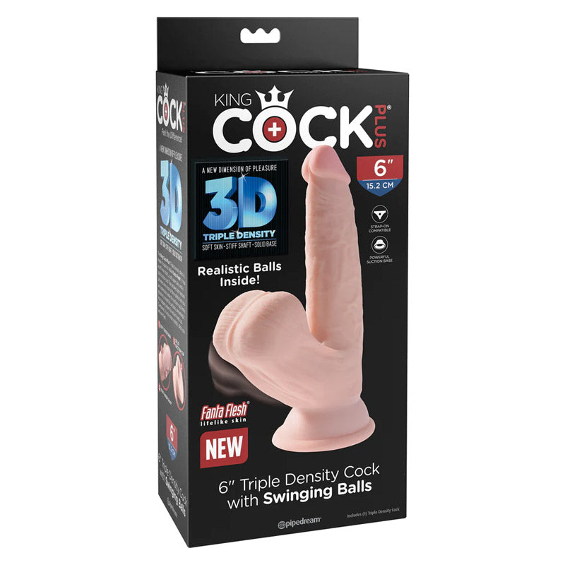 King Cock Plus Triple Density Cock With Swinging Balls