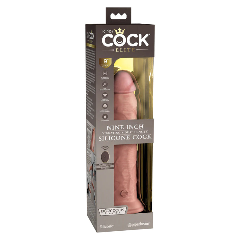 King Cock Elite Dual Density Vibe Silicone Cock