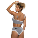 Playboy Comfy Bunny Two-Piece Cropped Cami Set