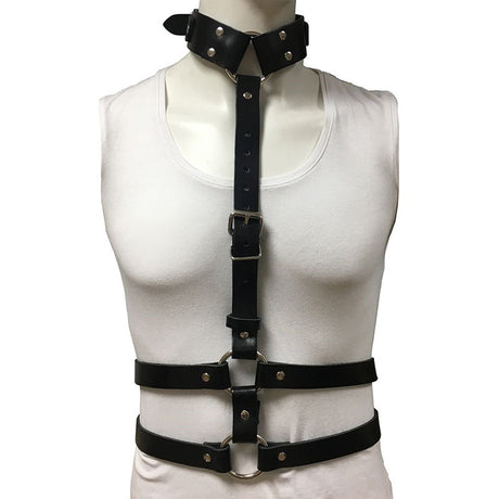 Rouge Garments Leather Female Body Harness with Choker