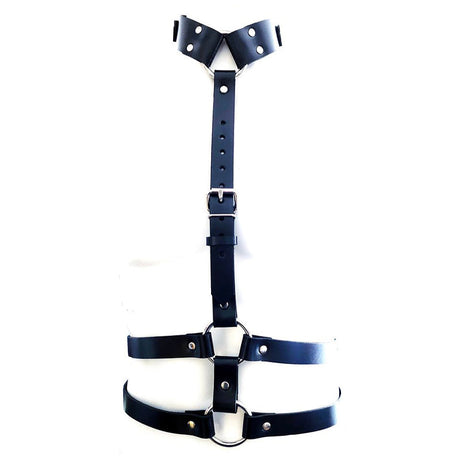 Rouge Garments Leather Female Body Harness with Choker