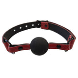 Rouge Garments Leather Ball Gag with Rubber Ball