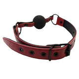 Rouge Garments Leather Ball Gag with Rubber Ball