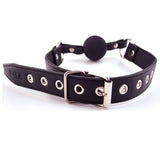 Rouge Garments Leather Ball Gag with Rubber Ball