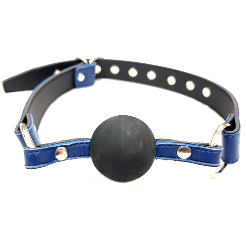 Rouge Garments Leather Ball Gag with Rubber Ball