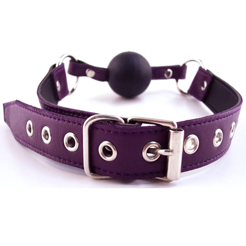 Rouge Garments Leather Ball Gag with Rubber Ball
