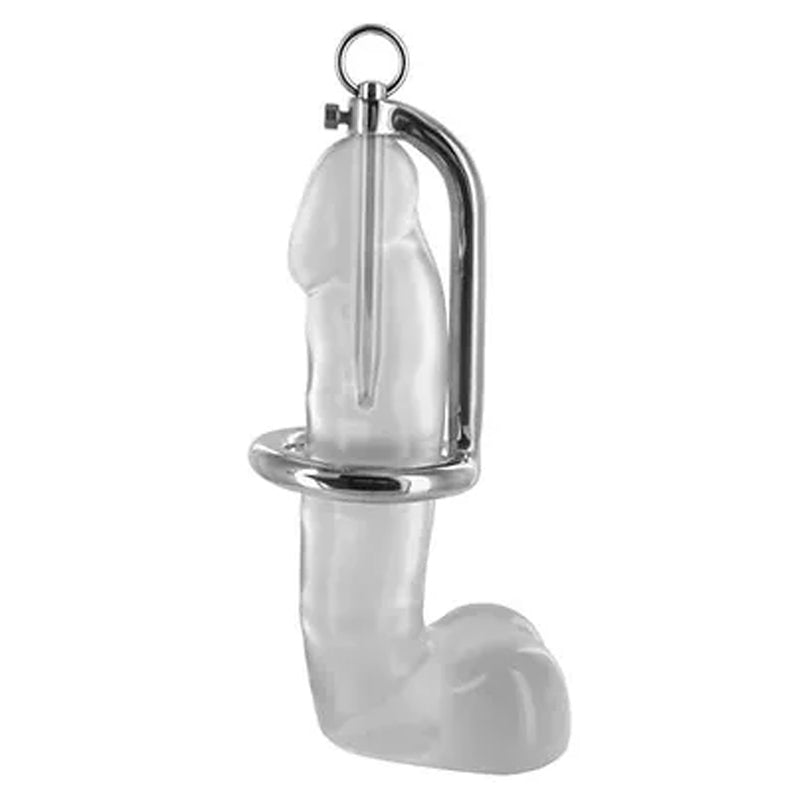 Rouge Garments Stainless Steel Chastity Cage and Urethral Probe