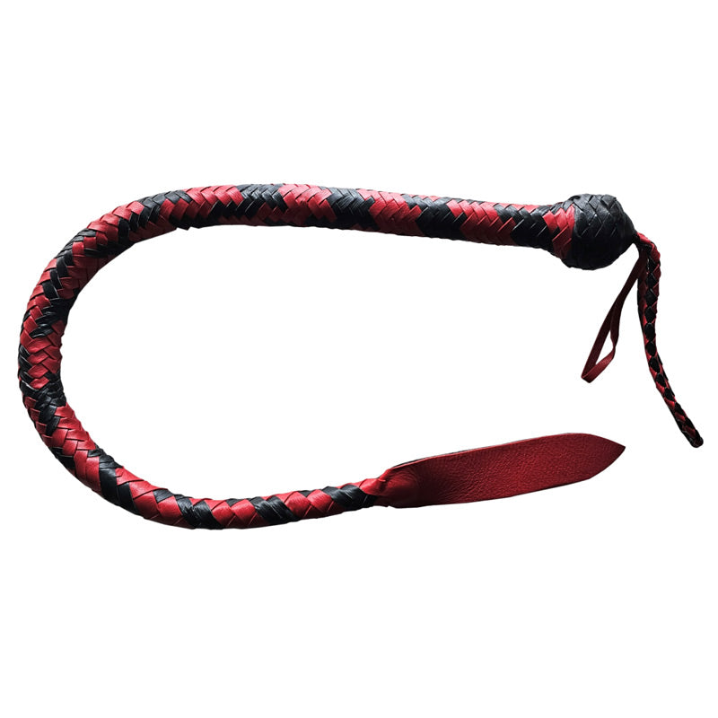 Rouge Garments Leather Devil Tail Whip Red and Black