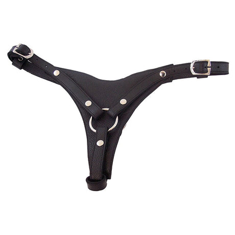 Rouge Garments Leather Female Dildo Harness