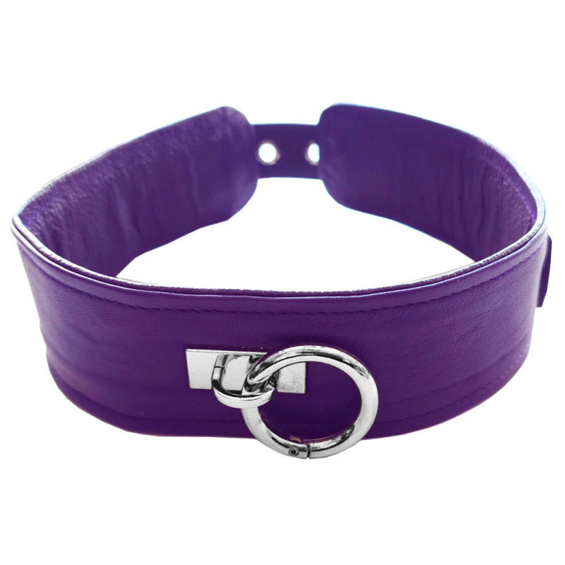 Rouge Garments Plain Leather Collar with Removable O-Ring