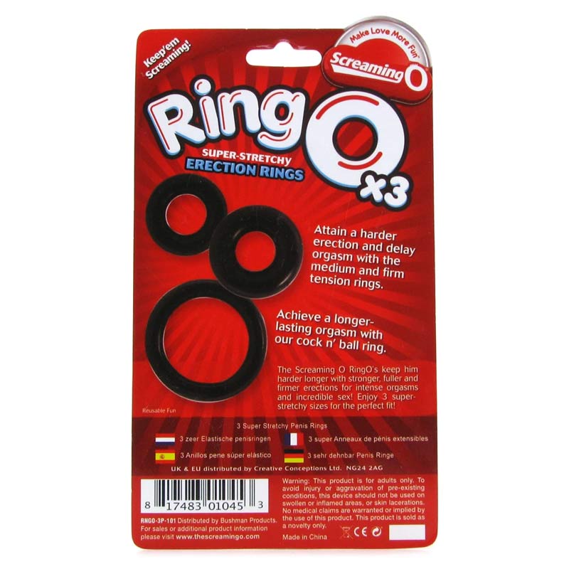 RingO x3 - black only Cock Ring