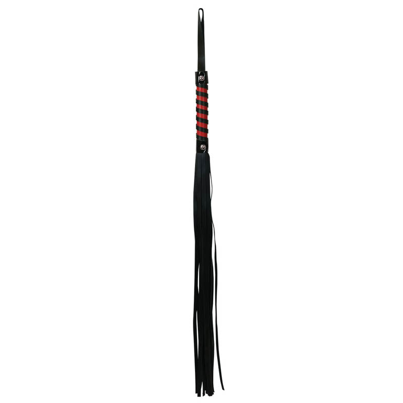 Sex & Mischief Red & Black Stripe Flogger