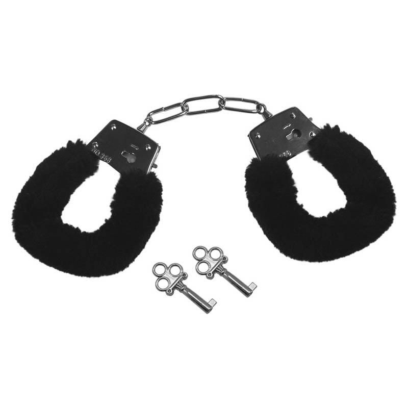 Sex & Mischief Furry Handcuffs Black