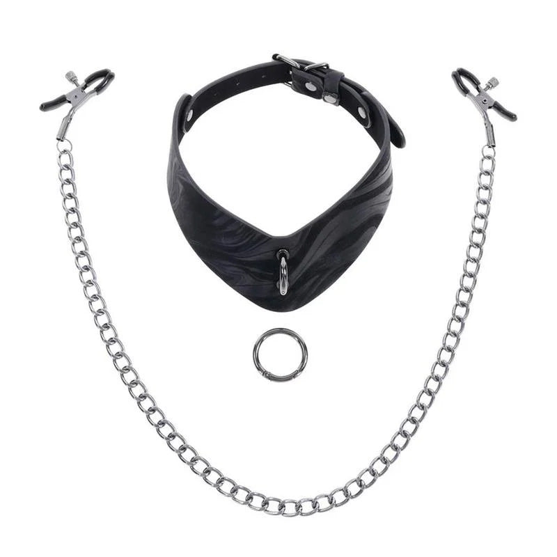 Velvet Noir Collar & Removable Clamps