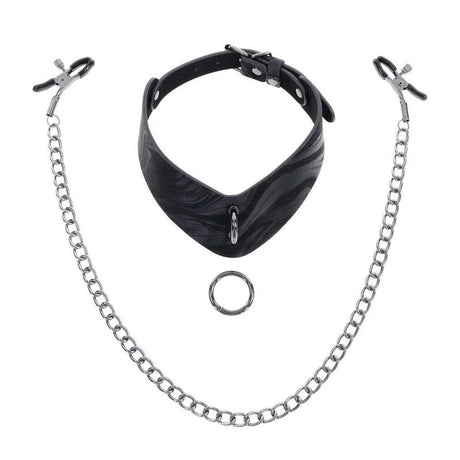Velvet Noir Collar & Removable Clamps