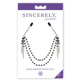 Sincerely Black Jeweled Nipple Clips
